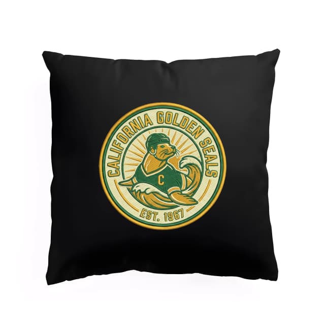 Polštář Retro Návrat Hokejové Ikony California Golden Seals Klasický Štítek