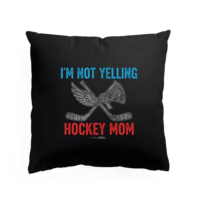 Polštář Neřvu Jsem Hockey Mom Pouze Povzbuzuji Z Plného Srdce