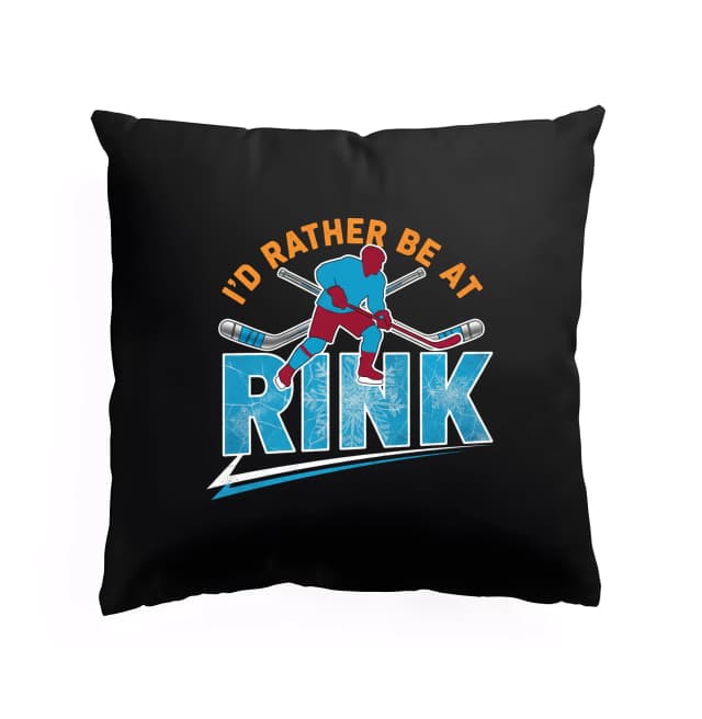 Polštář Pro Hokejové Srdce Id Rather Be At Rink Vášeň Na Ledě