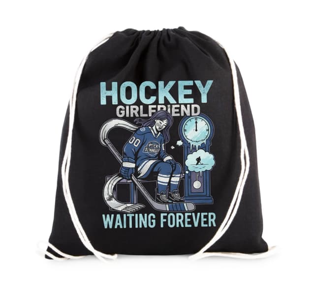 Vak na záda Trpělivá Hockey Girlfriend Čeká Navěky Pro Pravé Fanoušky