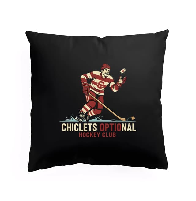 Polštář Chiclets Optional Hockey Club Retro Hokejový Hráč S Žvýkačkou
