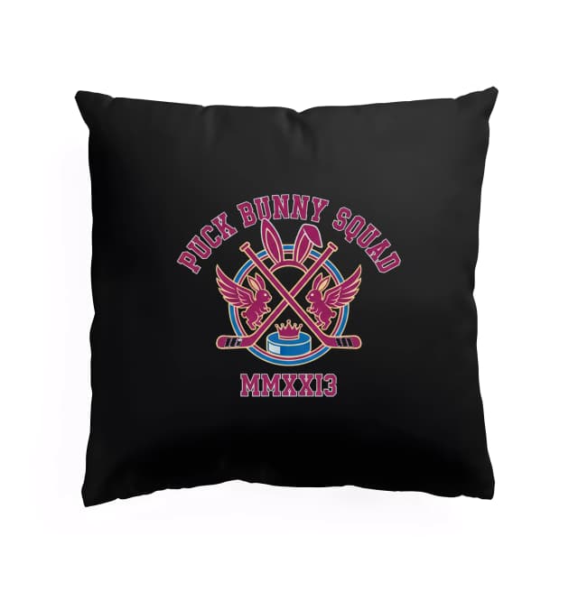 Polštář Puck Bunny Squad Růžoví Křídlatí Zajíčci Hokejového Království