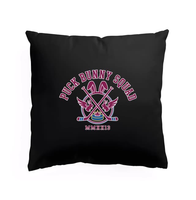 Polštář Puck Bunny Squad Královny Hokeje S Křídly A Korunkou