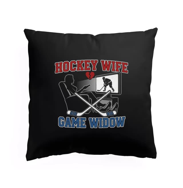 Polštář Hockey Wife Královna Hokejových Večerů A Game Widow