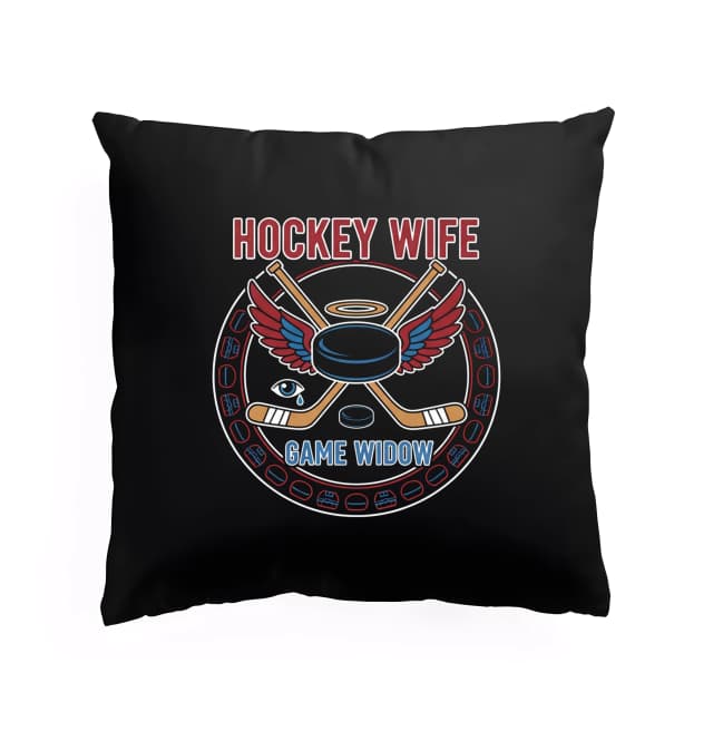 Polštář Hokejová Manželka A Hrdinka Hockey Wife Game Widow Se Srdcem