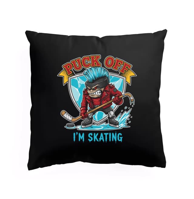 Polštář Punkový Puk Puck Off Rebel Na Bruslích S Mohykánem