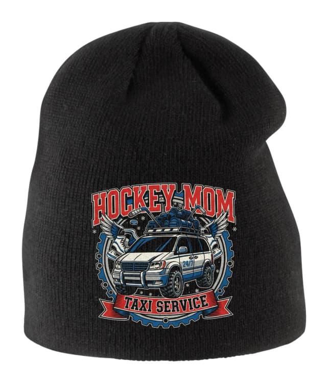Dětská zimní čepice Hockey Mom Taxi Služba 24 7 Odvoz Hrdých Hokejových Maminek