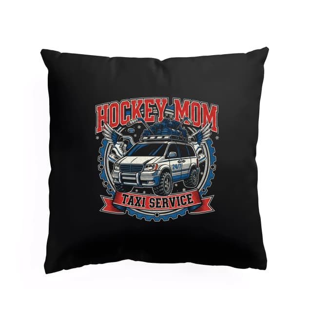 Polštář Hockey Mom Taxi Služba 24 7 Odvoz Hrdých Hokejových Maminek