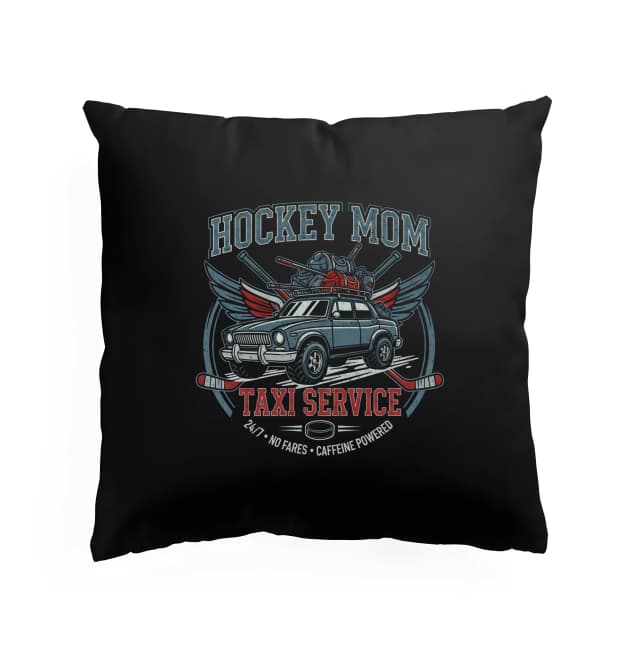 Polštář Hockey Mom Taxi Service Taxi Služba Hokejové Mámy 24 7