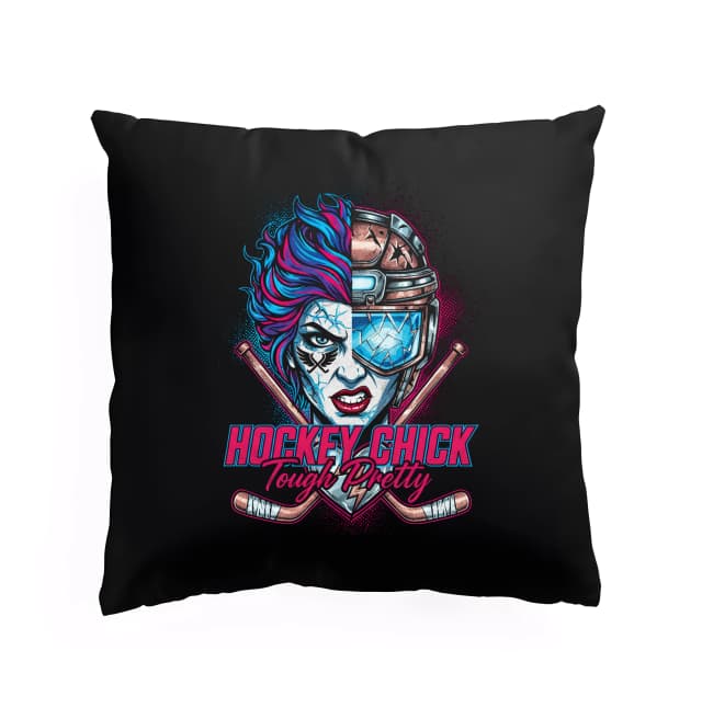 Polštář Hockey Chick Drsná Krásná A Nezdolná Hokejová Ikona