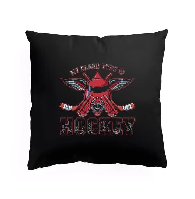 Polštář Můj Krevní Typ Je Hockey Srdce Puky A Brankářská Čest
