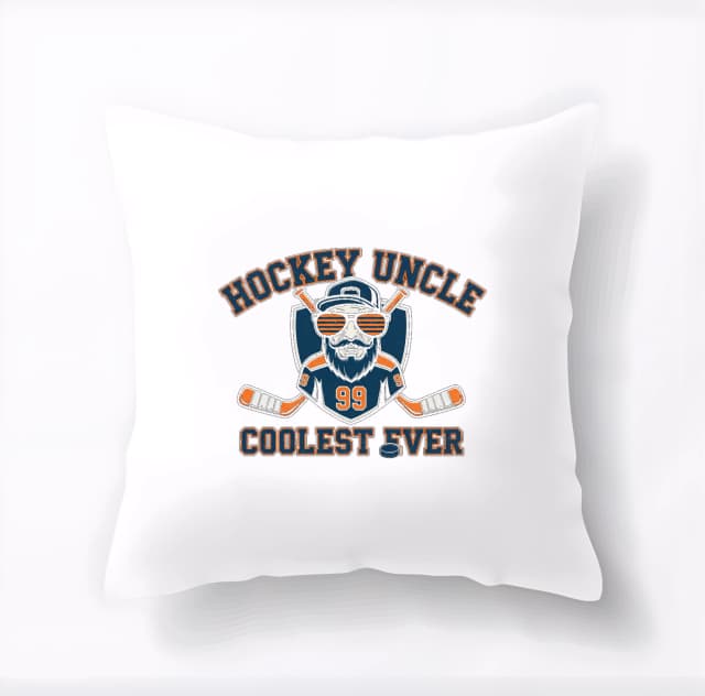 Polštář Hockey Uncle  Nejchladnější Hokejový Strýc S Vousy Brýlemi A Číslem 99