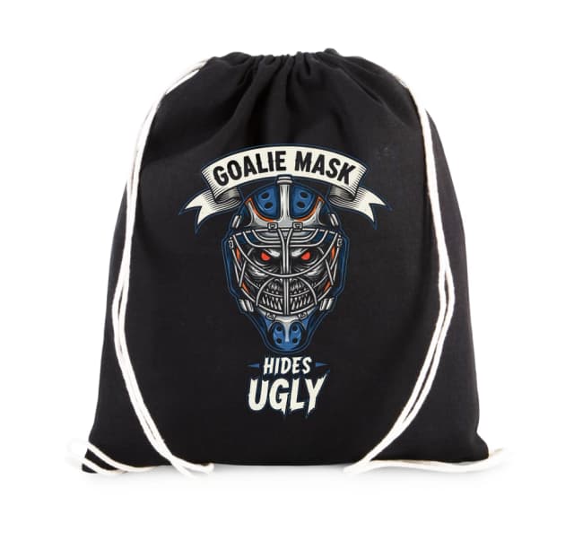 Vak na záda Goalie Mask Skrývá Zrůdný Úsměv A Rudé Oči