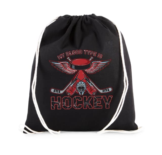Vak na záda Moje Krevní Skupina Je Hockey Křídla Puku A Brankářská Vášeň
