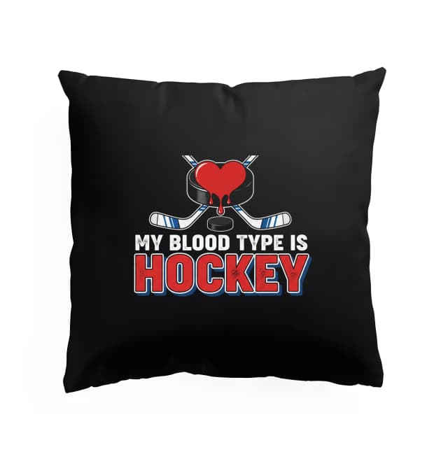 Polštář Moje Krevní Skupina Je Hockey Srdce Puk A Hokejová Vášeň