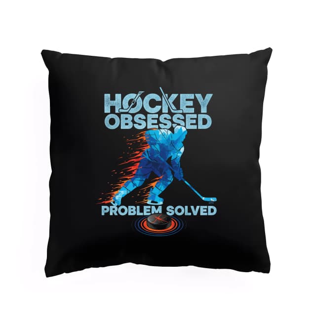 Polštář Hokejová Posedlost Vyřešena Hockey Obsessed Pro Vášnivé Hráče