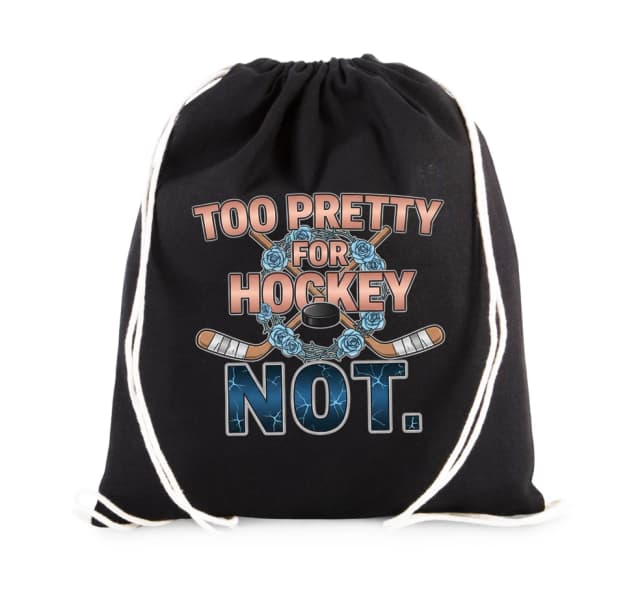 Vak na záda Too Pretty For Hockey Not Růžový Věnec Hokejek Růží A Dívčí Síla