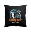 Polštář Spím Celý Den Hockey Night Měsíční Hokejová Noc S Plameny A Křídly