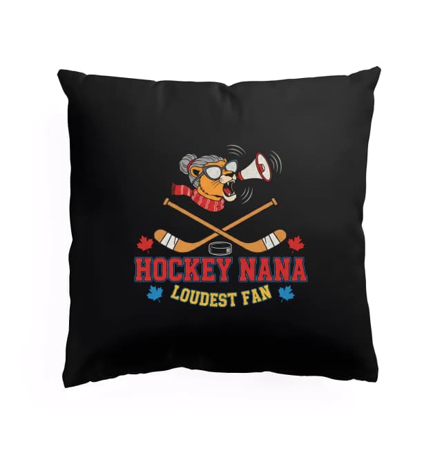 Polštář Hockey Nana Nejhlasitější Fanynka S Megafonem A Šálou