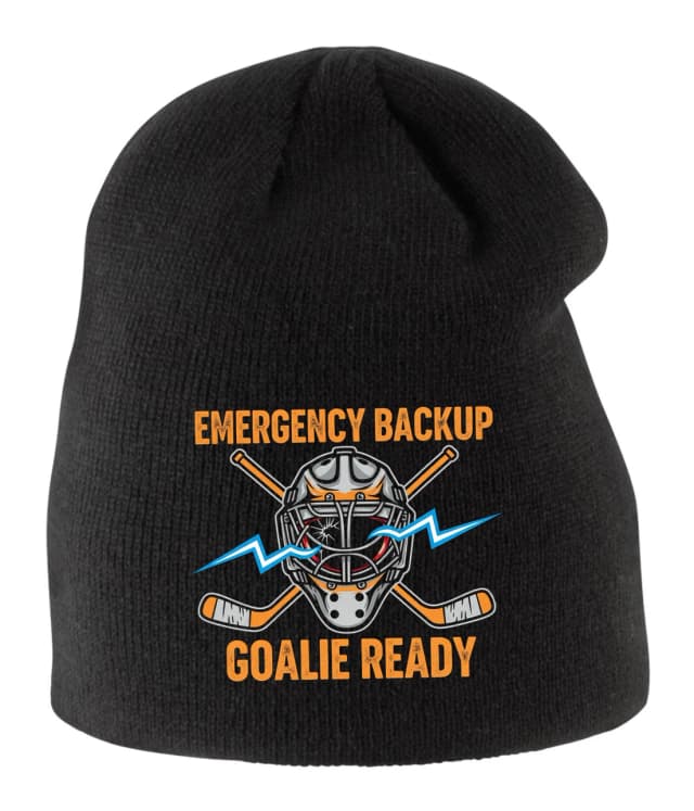 Dětská zimní čepice Nouzový Náhradní Brankář Připraven Zasahovat Emergency Backup