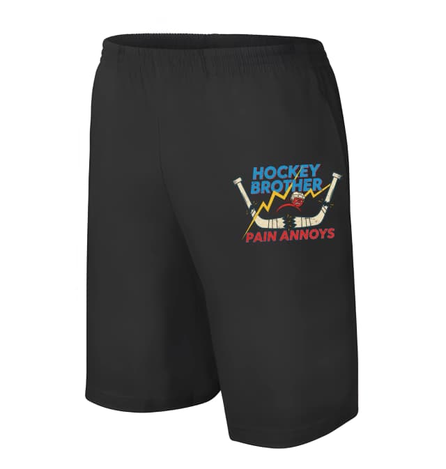 Pánské/dětské kraťasy Hockey Brother Naštvaný Hráč Zlomené Hokejky A Blesk