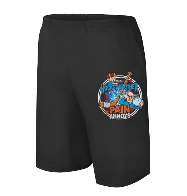 Pánské/dětské kraťasy Hockey Brother V Akci Rozlomená Hokejka Bolest A Otrávený Bratr