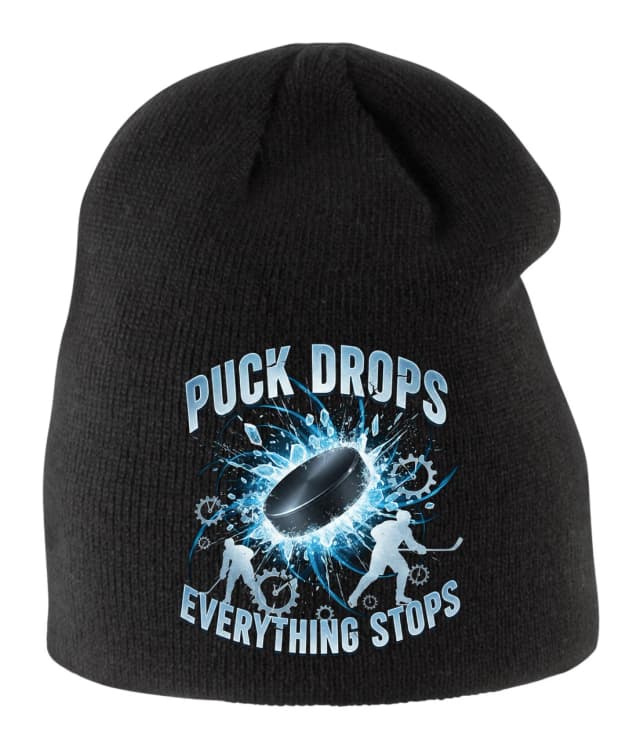 Dětská zimní čepice Puck Drops Když Puk Padá Vše Se Zastaví Na Ledě
