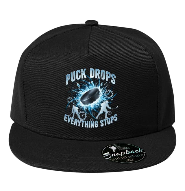 Snapback Puck Drops Když Puk Padá Vše Se Zastaví Na Ledě