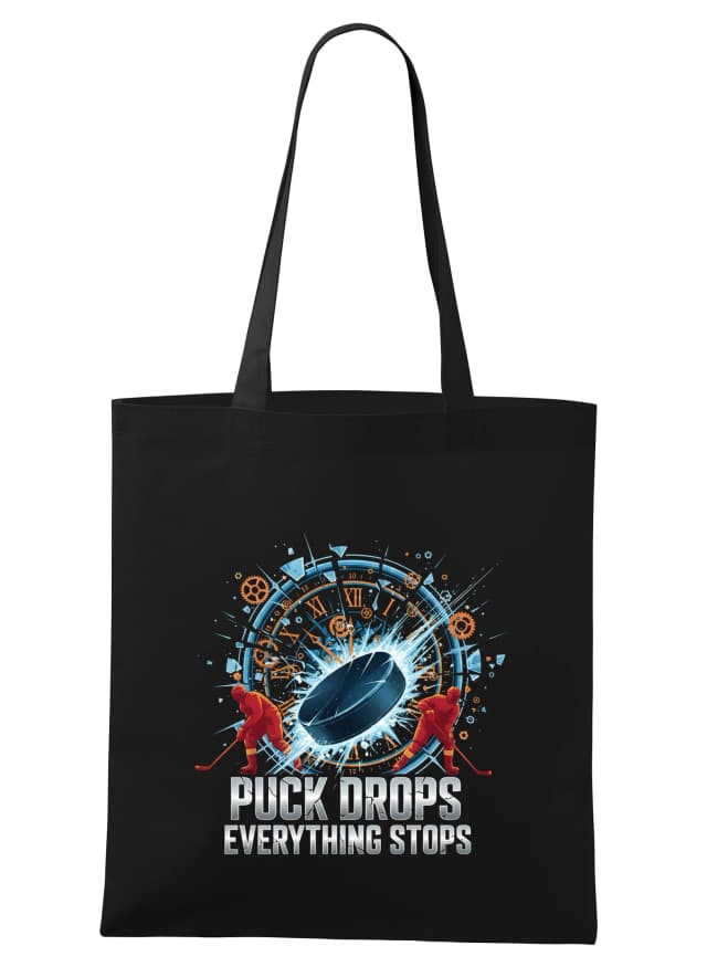 Nákupní taška Když Puck Padá Celý Hokejový Svět Se Zastaví