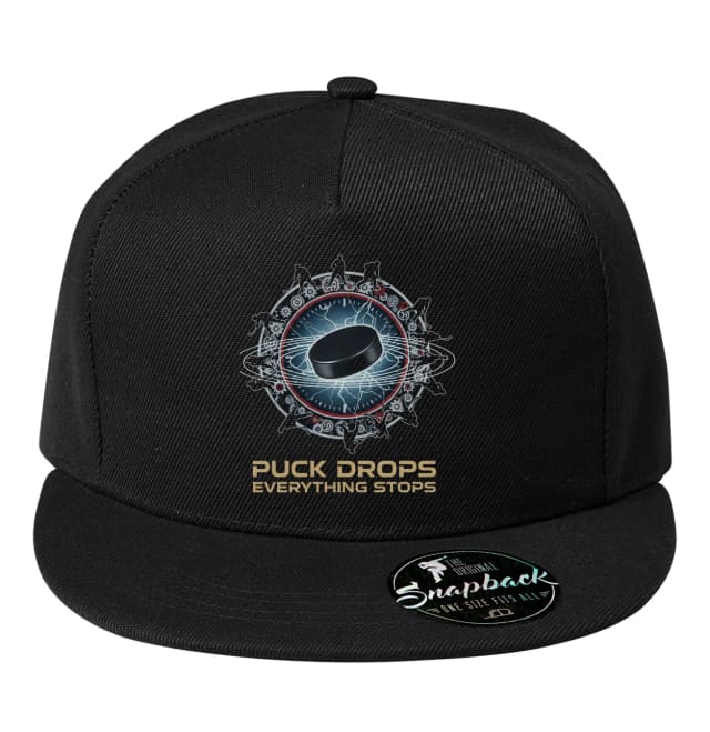 Snapback Puck Drops Když Puk Padá Všechno Okamžitě Zastaví