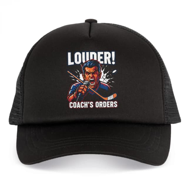 Dětská kšiltovka Louder Hokejový Trenér Křičí Povely Bojovná Motivace Pro Fanoušky