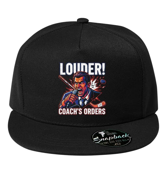 Snapback Louder Hokejový Trenér Křičí Poslouchejte Rozkazy Nahlas