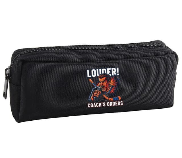 Školní penál Hokejový Trenér Křičí Louder Bojový Výkřik Pro Fanoušky