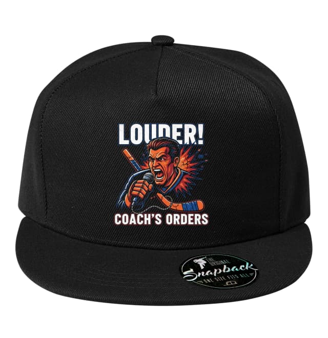 Snapback Hokejový Trenér Křičí Louder Bojový Výkřik Pro Fanoušky