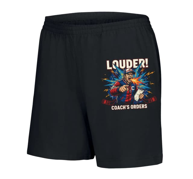 Dámské šortky Louder Hokejový Trenér Křičí Nařizuje Motivuje Vítězí
