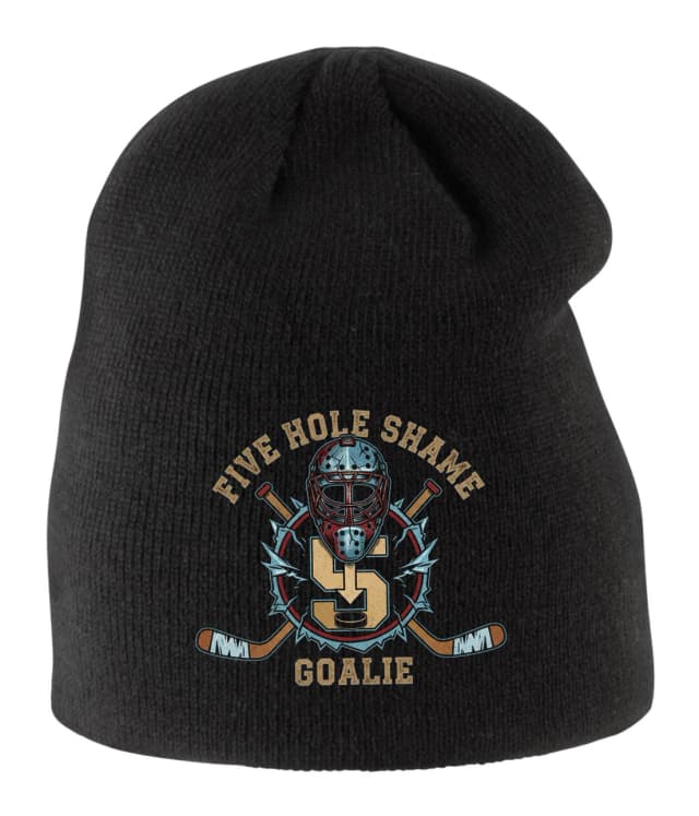 Dětská zimní čepice Pětka Hanby Brankářská Legenda Five Hole S Maskou A Hokejkami