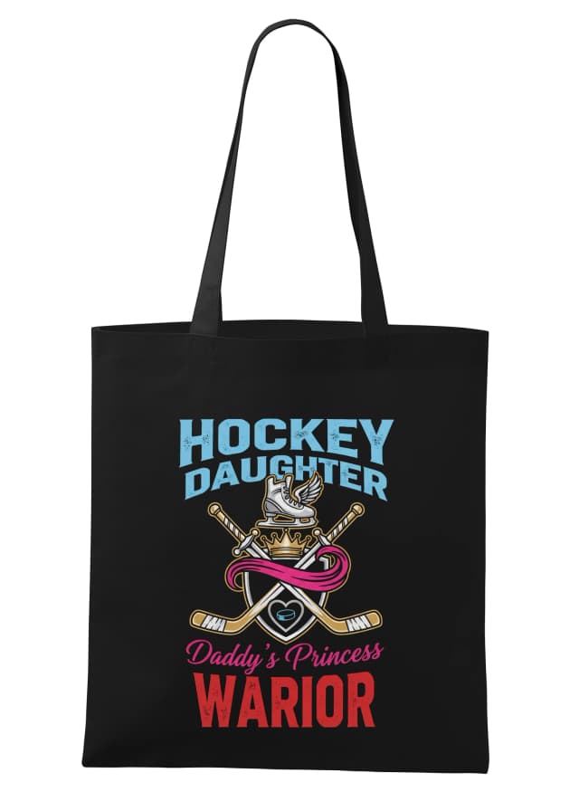 Nákupní taška Hockey Daughter Tatínčina Princezna Hokejová Bojovnice S Korunou