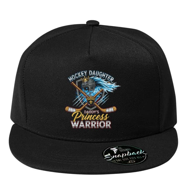 Snapback Lední Hokejová Dcera V Helmě A Zlaté Koruně Daddys Princess Warrior