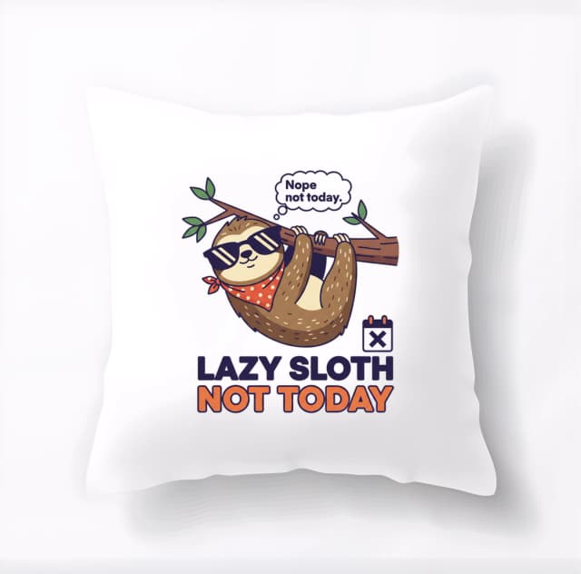 Polštář Leňochod Říká Nope Not Today Lenivý Motiv Pro Radost