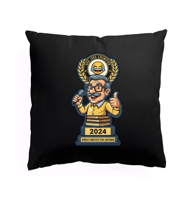 Polštář Mistr Otcových Vtipů 2024 Dad Joke Šampion A Král Sucharů