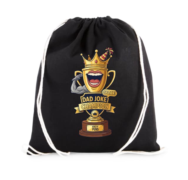 Vak na záda Král Slovních Hříček Dad Joke Champion Trofej Smíchu A Groanu