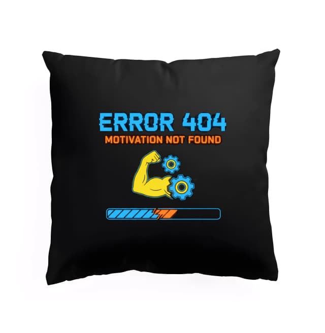 Polštář Error 404 Motivace Nenalezena Získej Restart Síly A Kreativity
