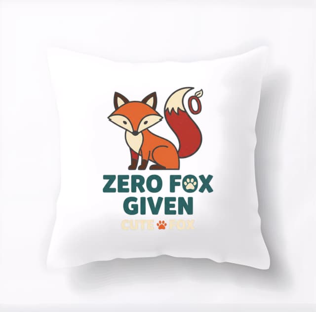 Polštář Roztomilý Lišák Zero Fox Given Žádné Starosti Jen Zábava