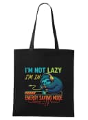 Nákupní taška Nejsem Líný Jsem V Energy Saving Mode  Lenochod Se Sluchátky