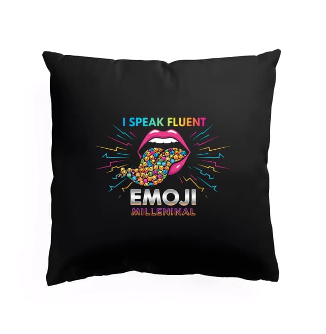 Polštář Mluvím Plynně Emoji Millennial Jazyk Emotikonů Pro Moderní Duši