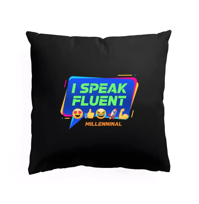 Polštář Mluvím Plynně Emoji Millennial Jazyk Plný Emotikonů