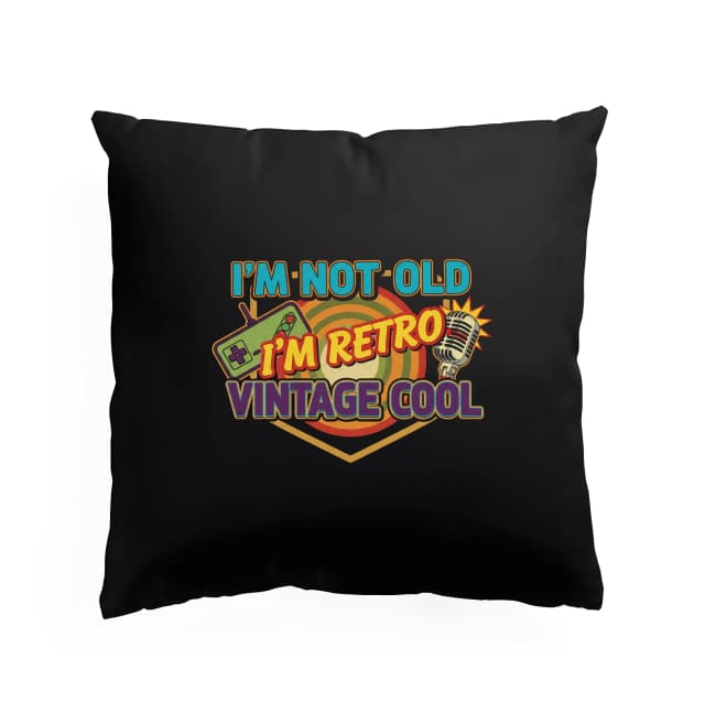 Polštář Nejsem Starý Jsem Retro A Vintage Cool Herní Ovladač A Mikrofon Pro Nostalgické Duše