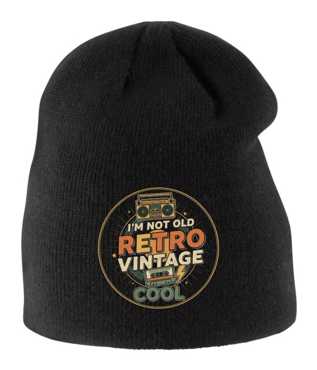 Dětská čepice Nejsem Starý Jsem Retro Vintage Cool Vinyl Kazeta A Boombox
