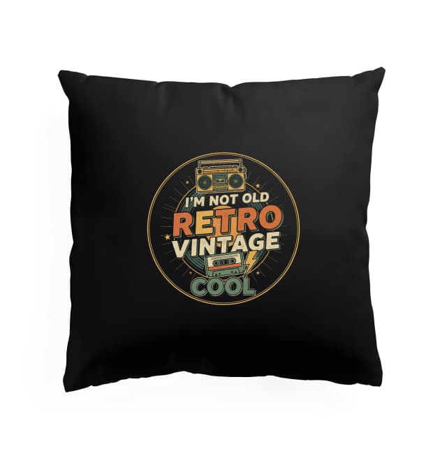 Polštář Nejsem Starý Jsem Retro Vintage Cool Vinyl Kazeta A Boombox