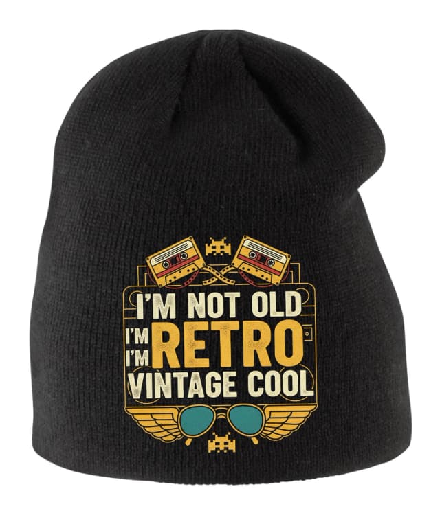 Dětská čepice Nejsem Starý Jsem Retro Vintage Cool Kazety Křídla A Pixelová Nostalgie